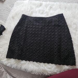 C WONDER USED Black Embellished Mini Pencil Skirt Size 4